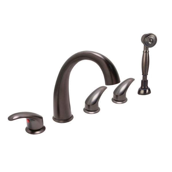 Robinet en laiton Huntington bronze pour baignoires à porte