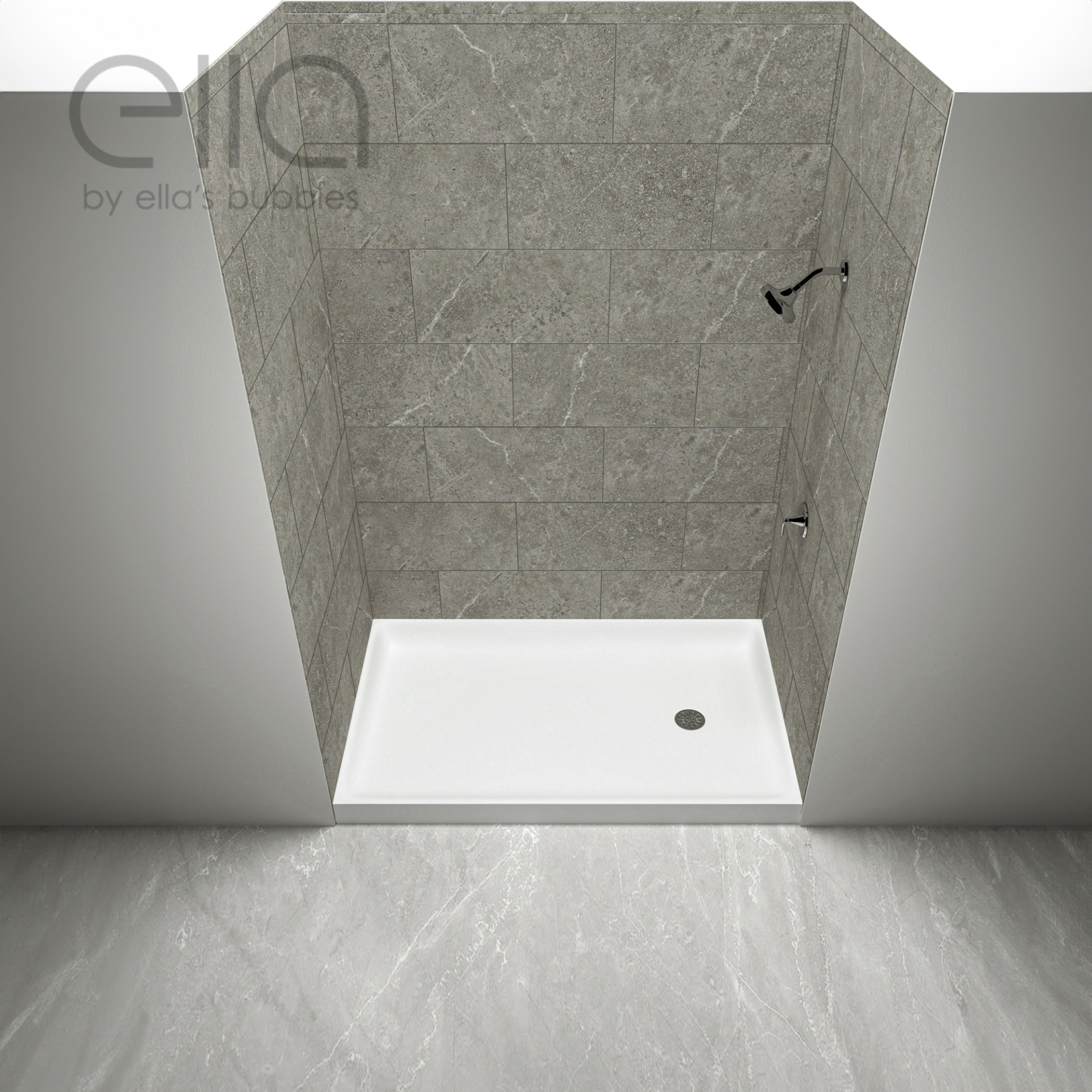 Barrier Free Accessible Shower Kits - corintia marble Tile shower 3 |