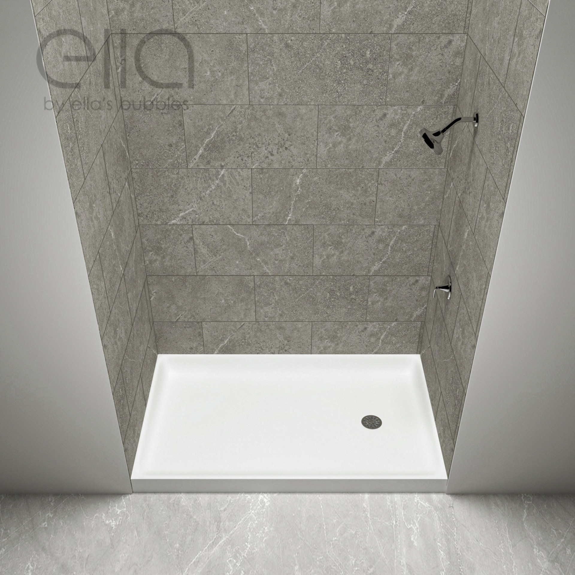 Barrier Free Accessible Shower Kits - corintia marble Tile shower 4 |