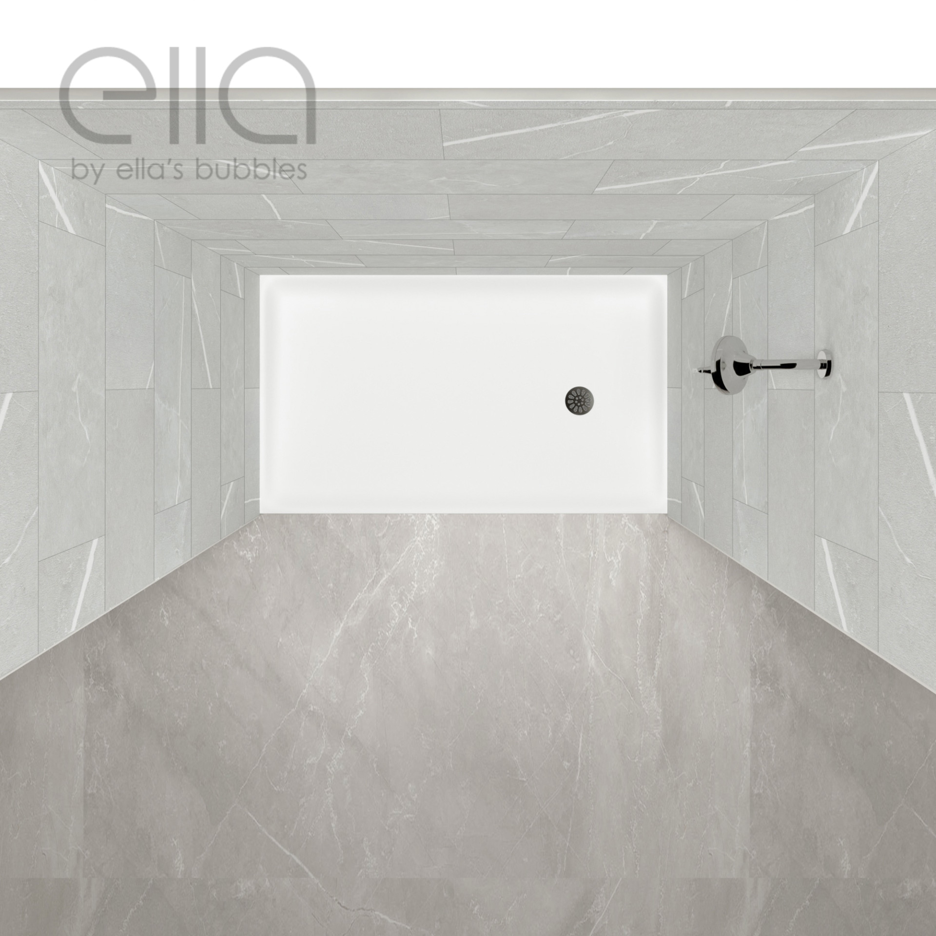 Barrier Free Accessible Shower Kits - carrara iris Tile shower 5 |