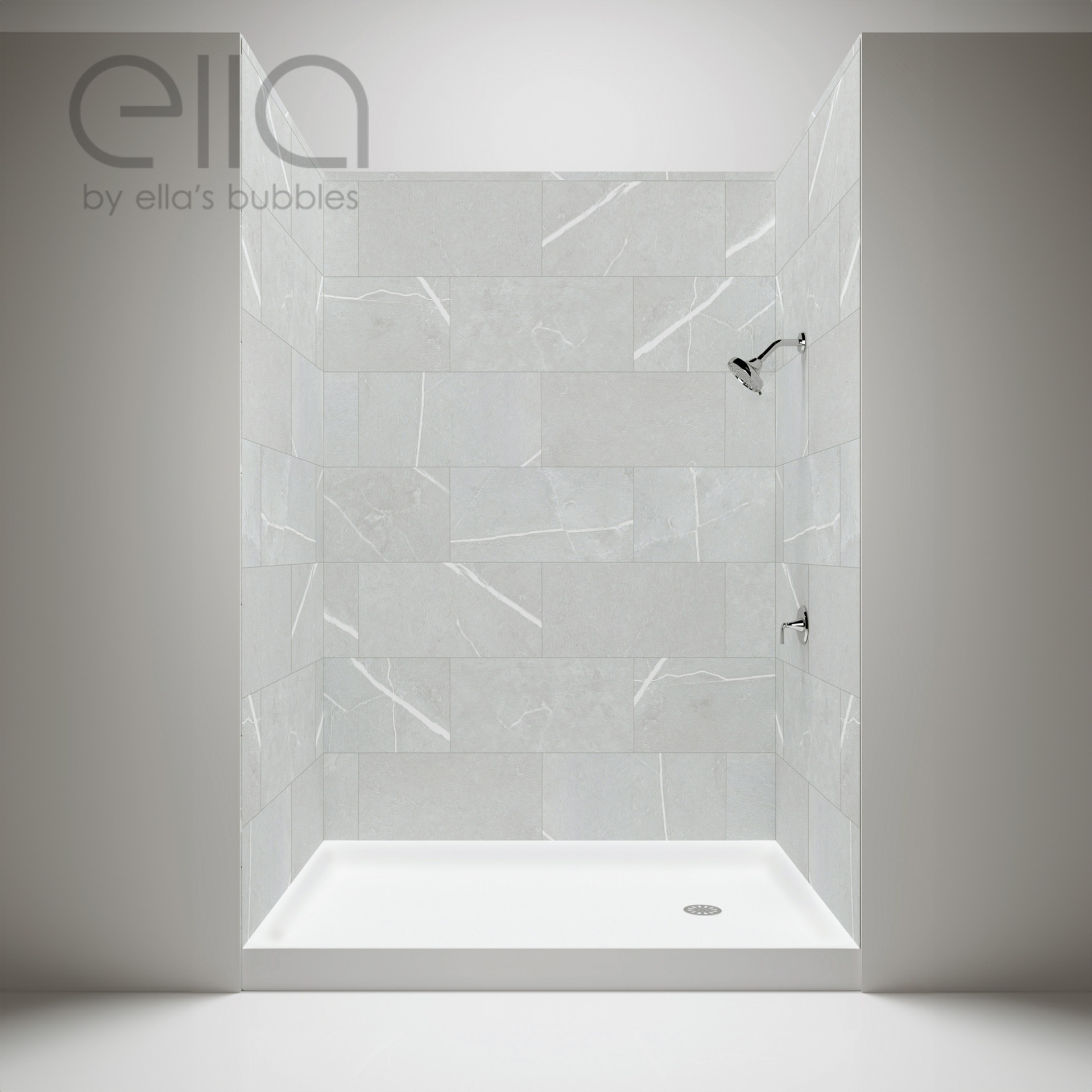 Barrier Free Accessible Shower Kits - carrara iris Tile shower 2 |